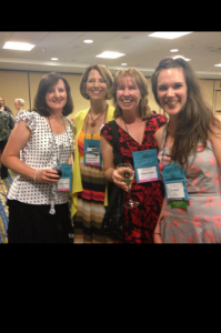 Me on the left with Barbara Wallace, Aimee Carson, and our editor, Flo Nicoll. 