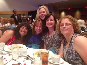 Lunch with Jennifer Probst (left), Aimee Carson, Christine Glover (back), me, and Abbi Wilder.